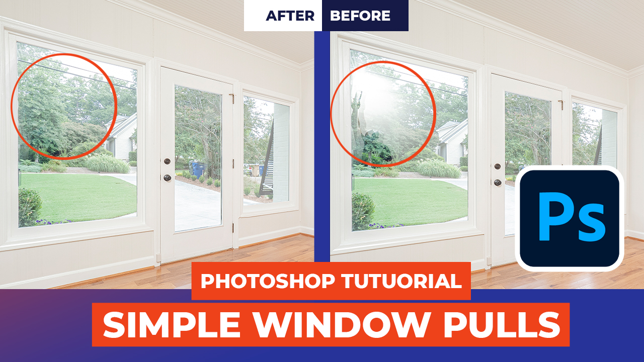 Simple Window Pulls for Real Estate Photography… Remove Glare & Reflections Easily!